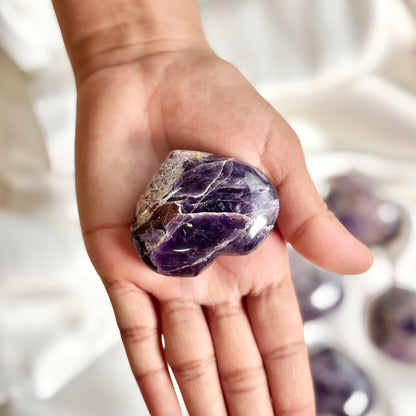 Amethyst Mini Heart Carving