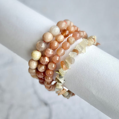 Peach Moonstone Bracelet