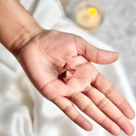 Red Jasper Merkaba Carving