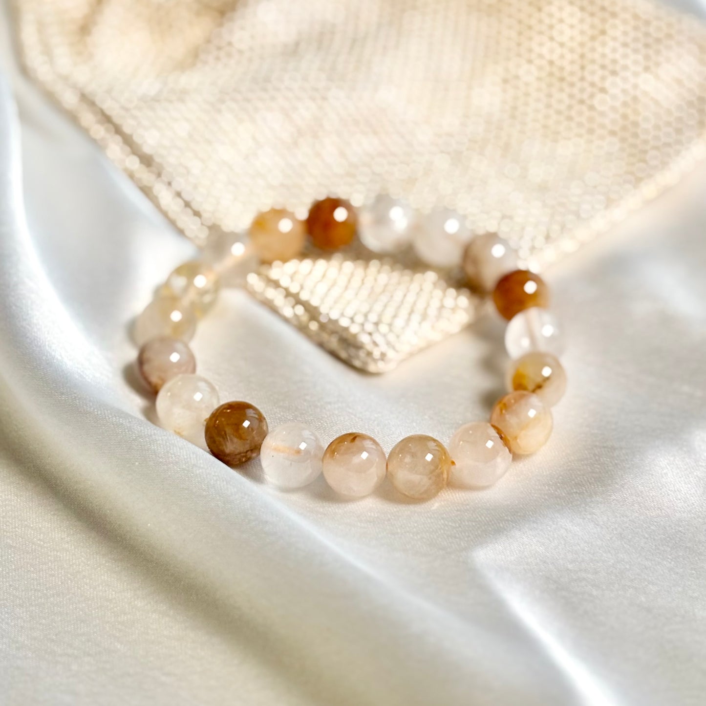 Golden Healer Round Bead Bracelet - 10mm