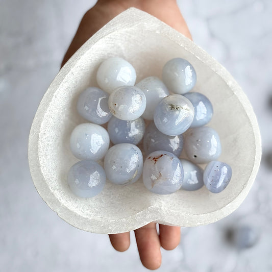 Blue Chalcedon Tumble Stone