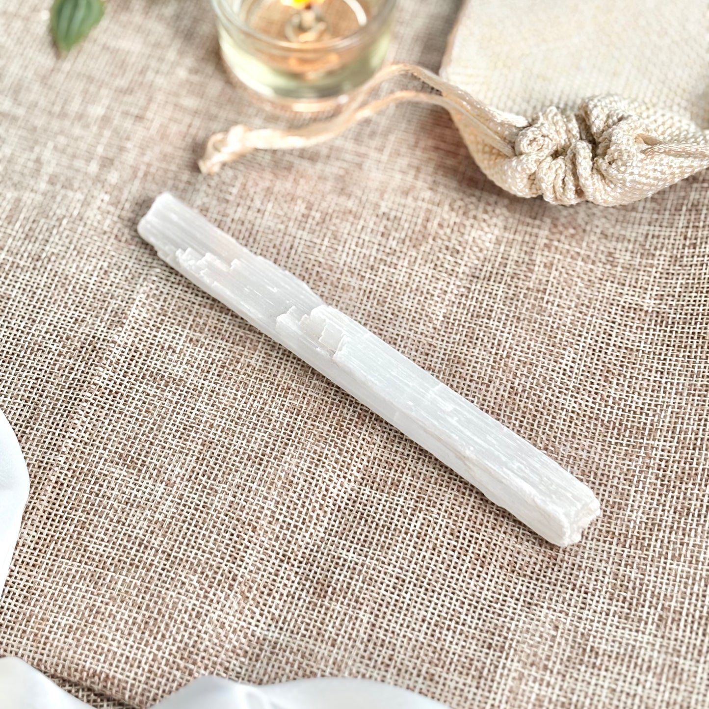 Selenite/Satin Spar Raw Stick/Wand