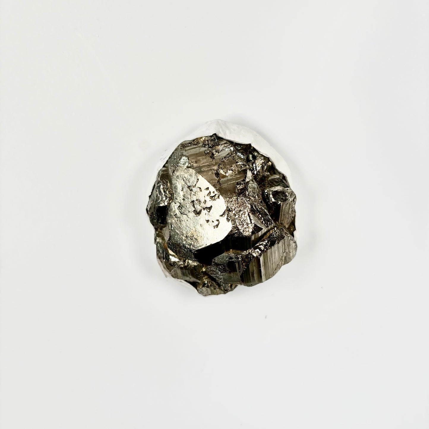 Raw Pyrite Cluster – 316g Metallic Gold Crystal for Luxury Décor