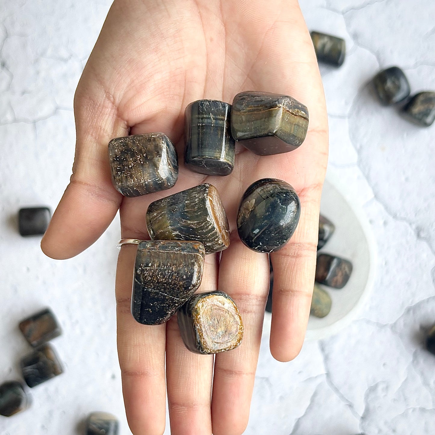 Blue Tiger’s eye Tumble Stone