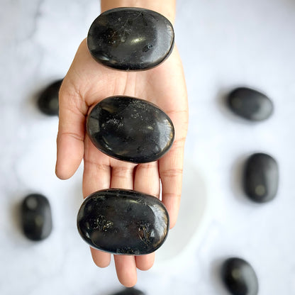 Black Onyx Palm Stone