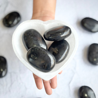 Black Onyx Palm Stone