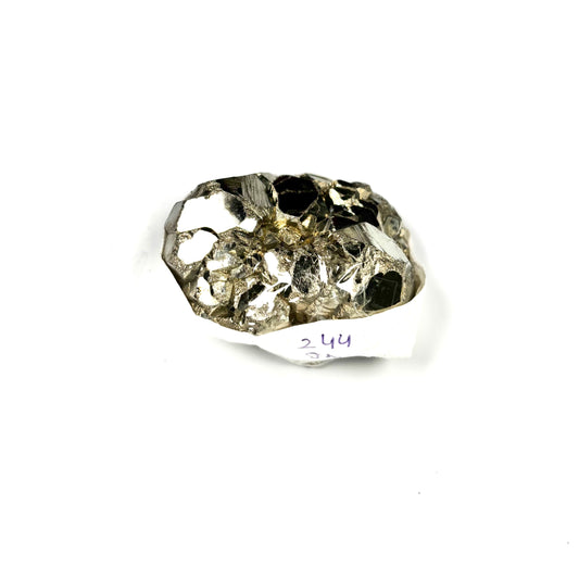 Raw Pyrite Cluster – 244g Metallic Gold Crystal for Luxury Décor