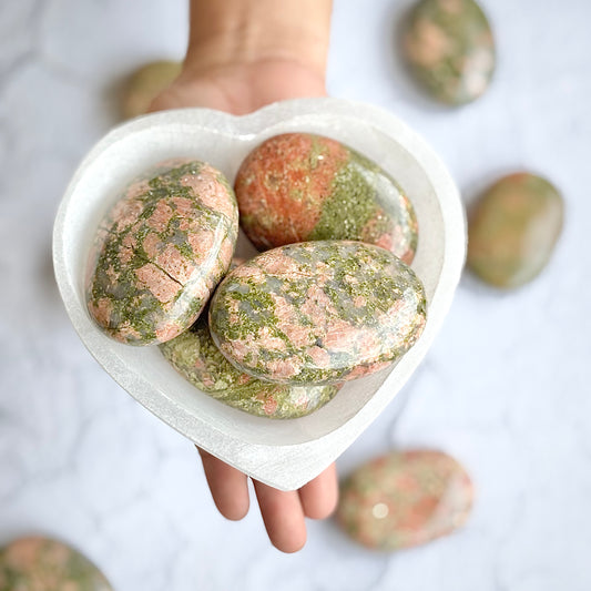 Unakite Palm Stone