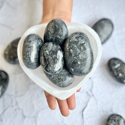 Larvikite Palm Stone