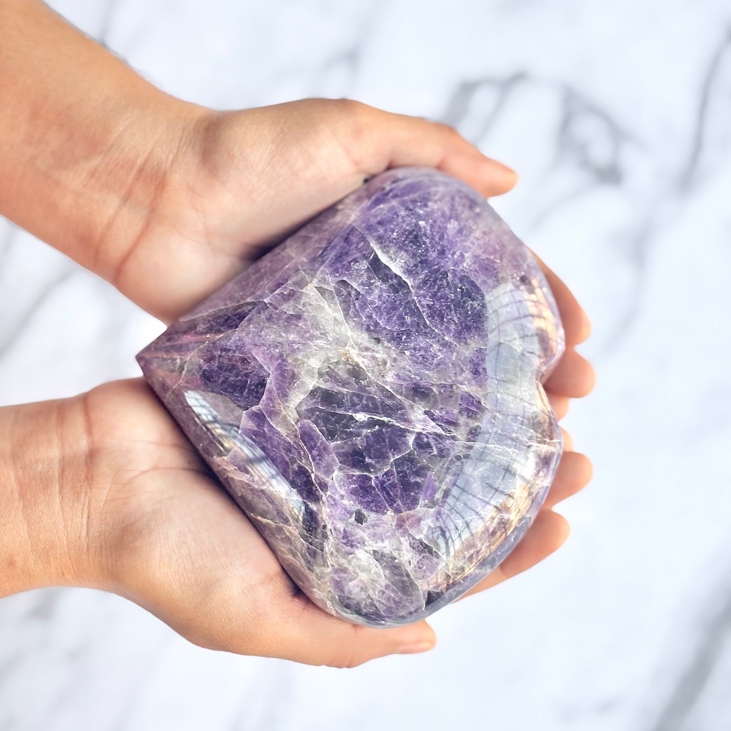 Amethyst XXL Heart Carving