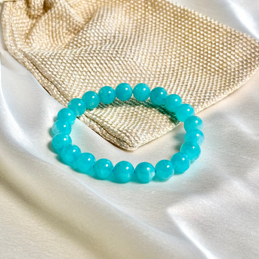 Amazonite Round Bead Bracelet – 8mm