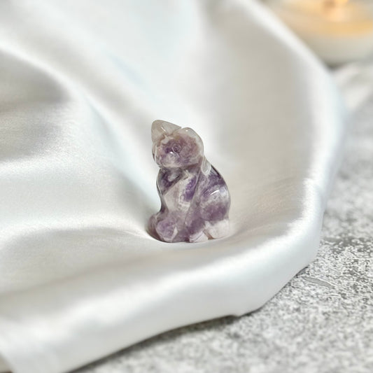 Amethyst Cat Carving