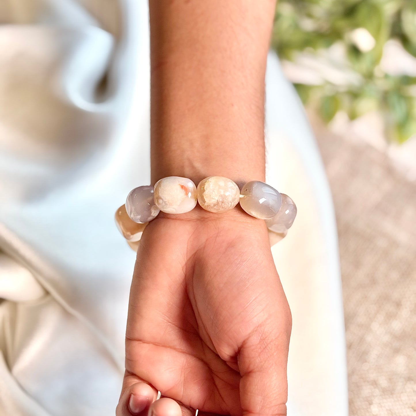 Flower Agate Bracelet