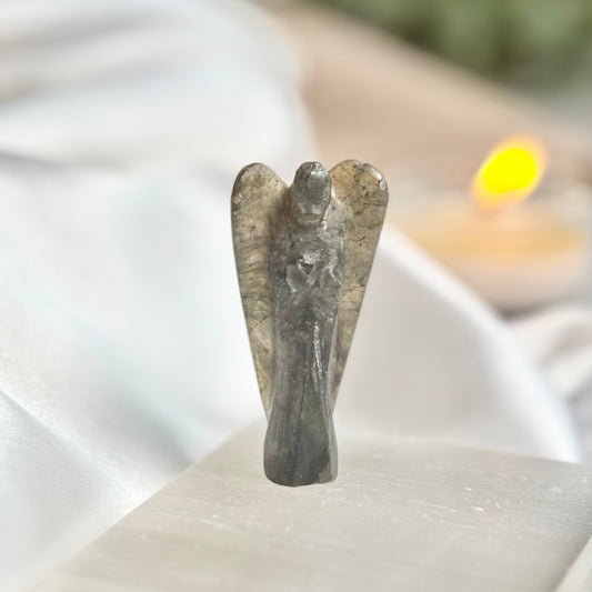 Labradorite Angel Carving