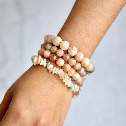 Peach Moonstone Bracelet
