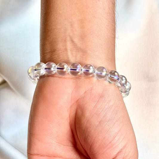 Angel Aura Round Bead Bracelet - 8mm