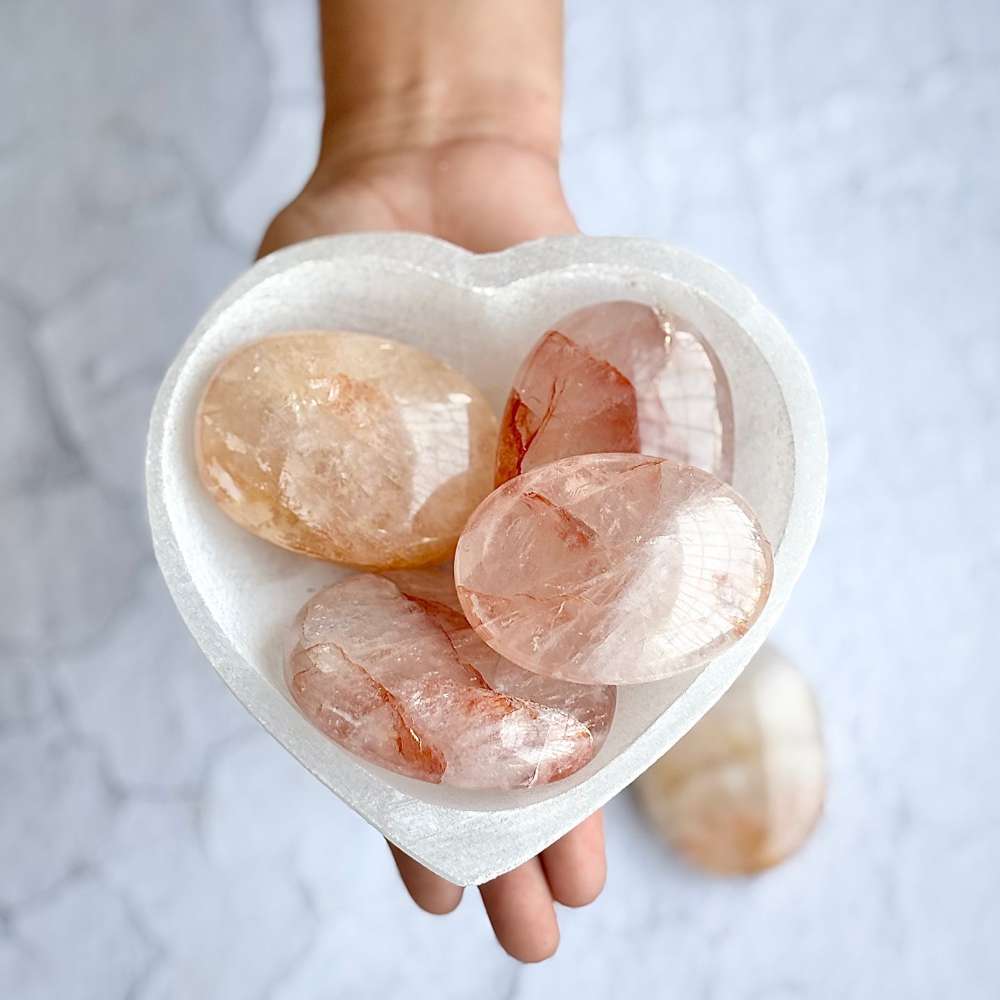 Fire Quartz Palm Stone