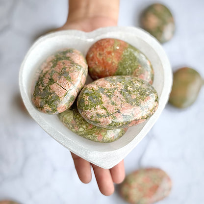 Unakite Palm Stone