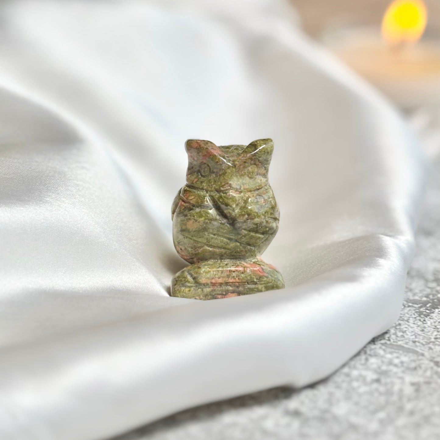 Unakite Owl Carving