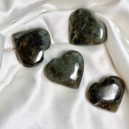 Labradorite Heart Carving