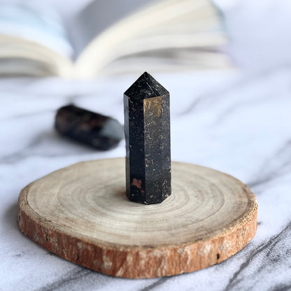 Black Tourmaline 6 Facet Mini Tower