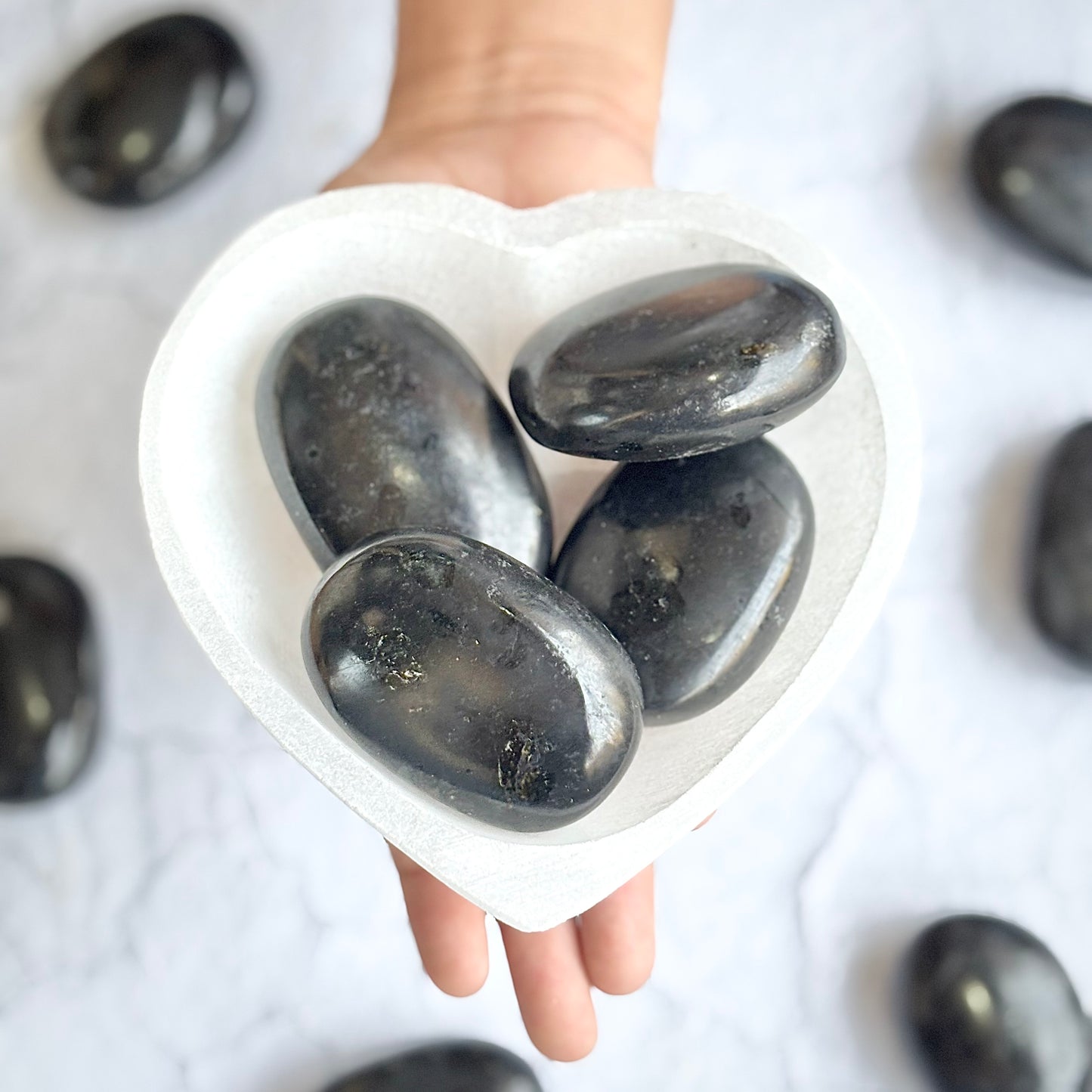 Black Onyx Palm Stone