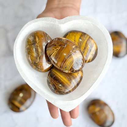 Tiger’s eye Palm Stone