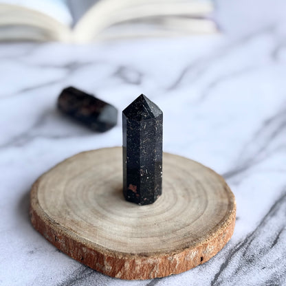 Black Tourmaline 6 Facet Mini Tower