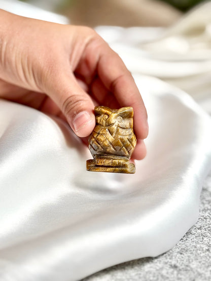 Tiger's Eye Owl Carving