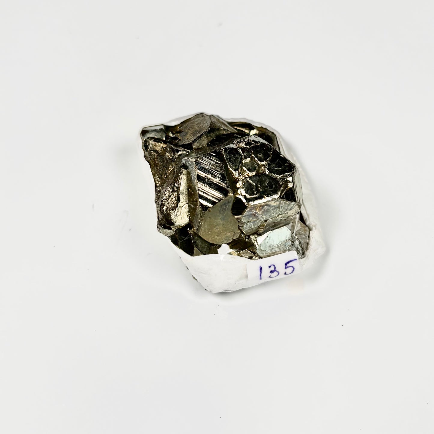 Raw Pyrite Cluster – 135g Metallic Gold Crystal for Luxury Décor