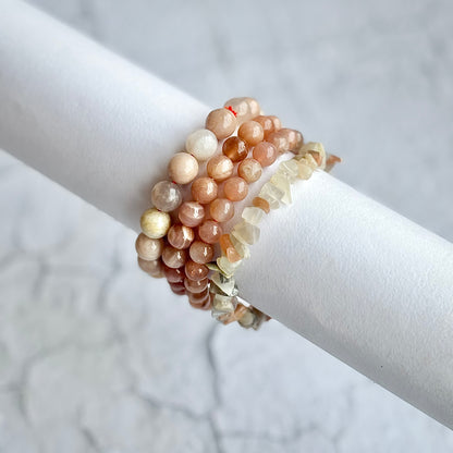 Peach Moonstone Bracelet