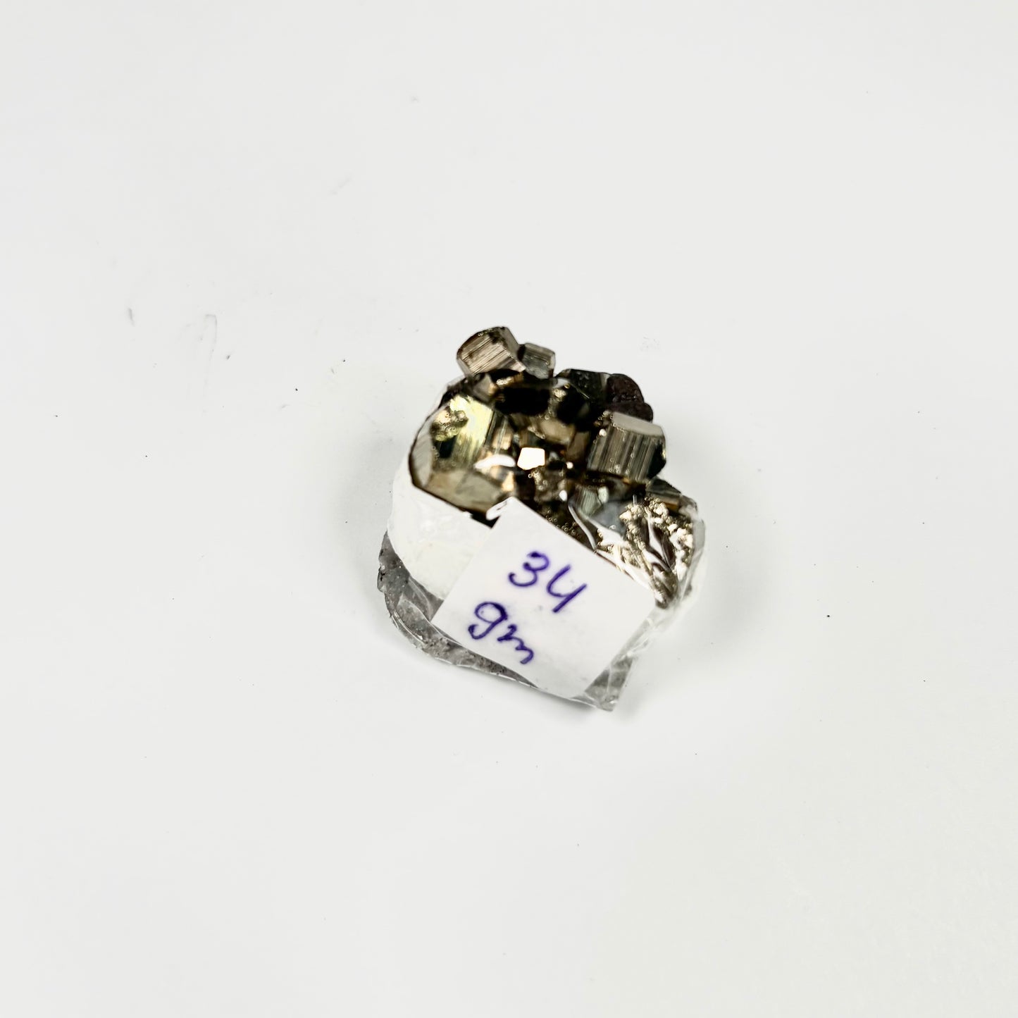 Raw Pyrite Cluster – 34g Metallic Gold Crystal for Luxury Décor