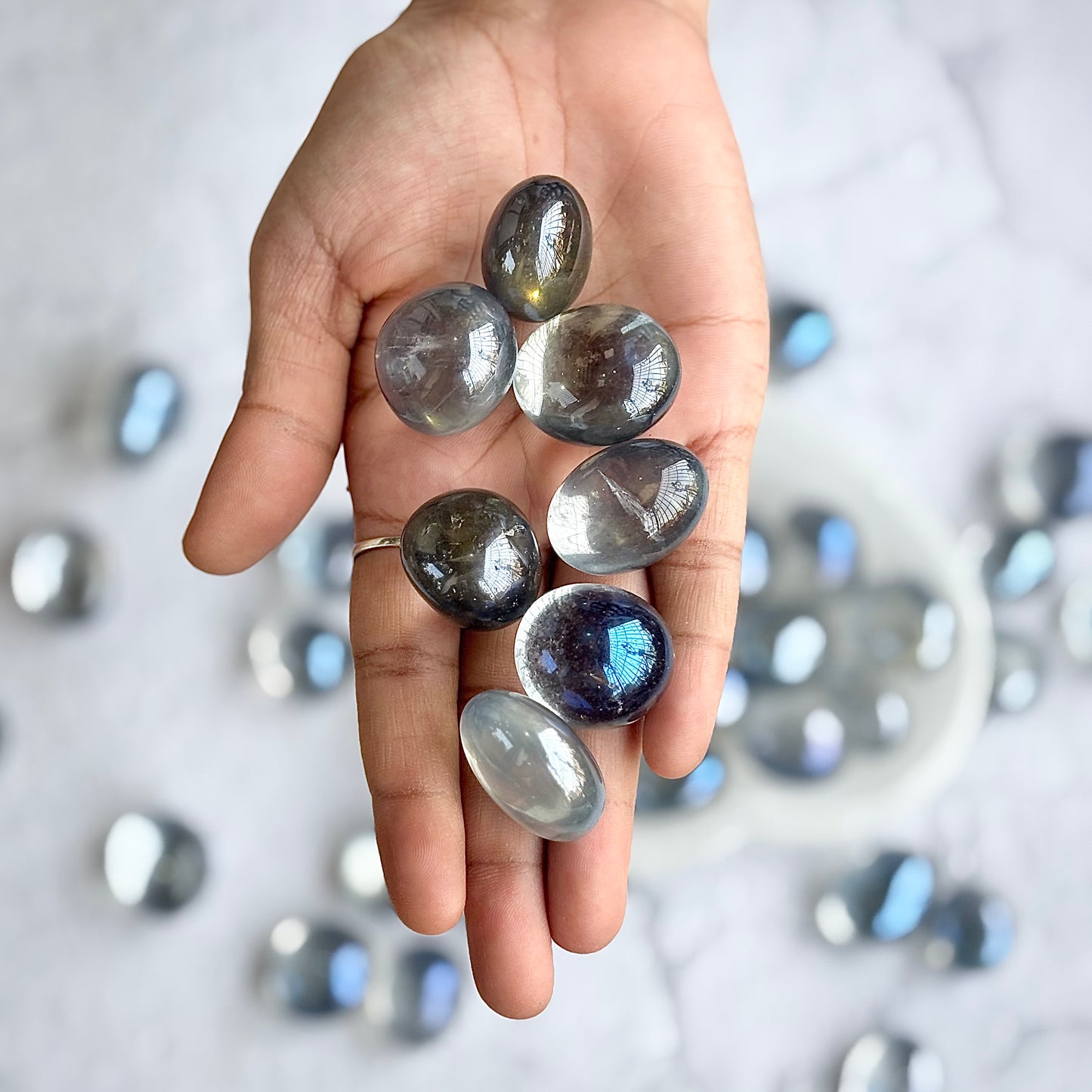 Blue Aura Quartz Tumble Stone