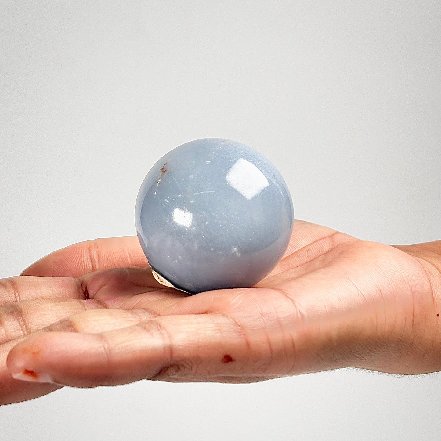Angelite Sphere Stone | Natural Polished Crystal