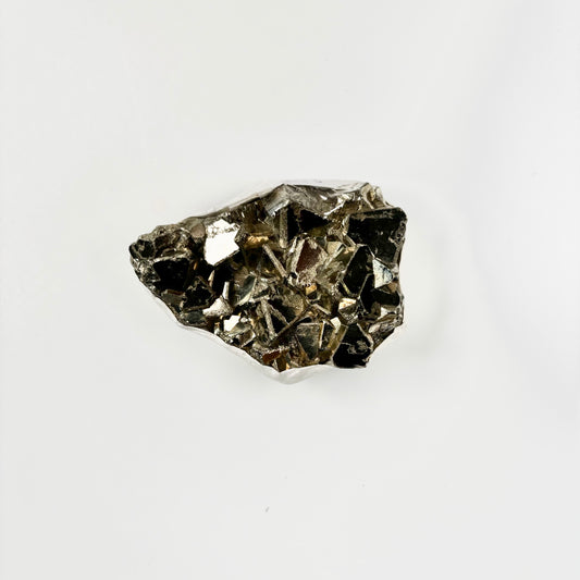 Raw Pyrite Cluster – 241g Metallic Gold Crystal for Luxury Décor