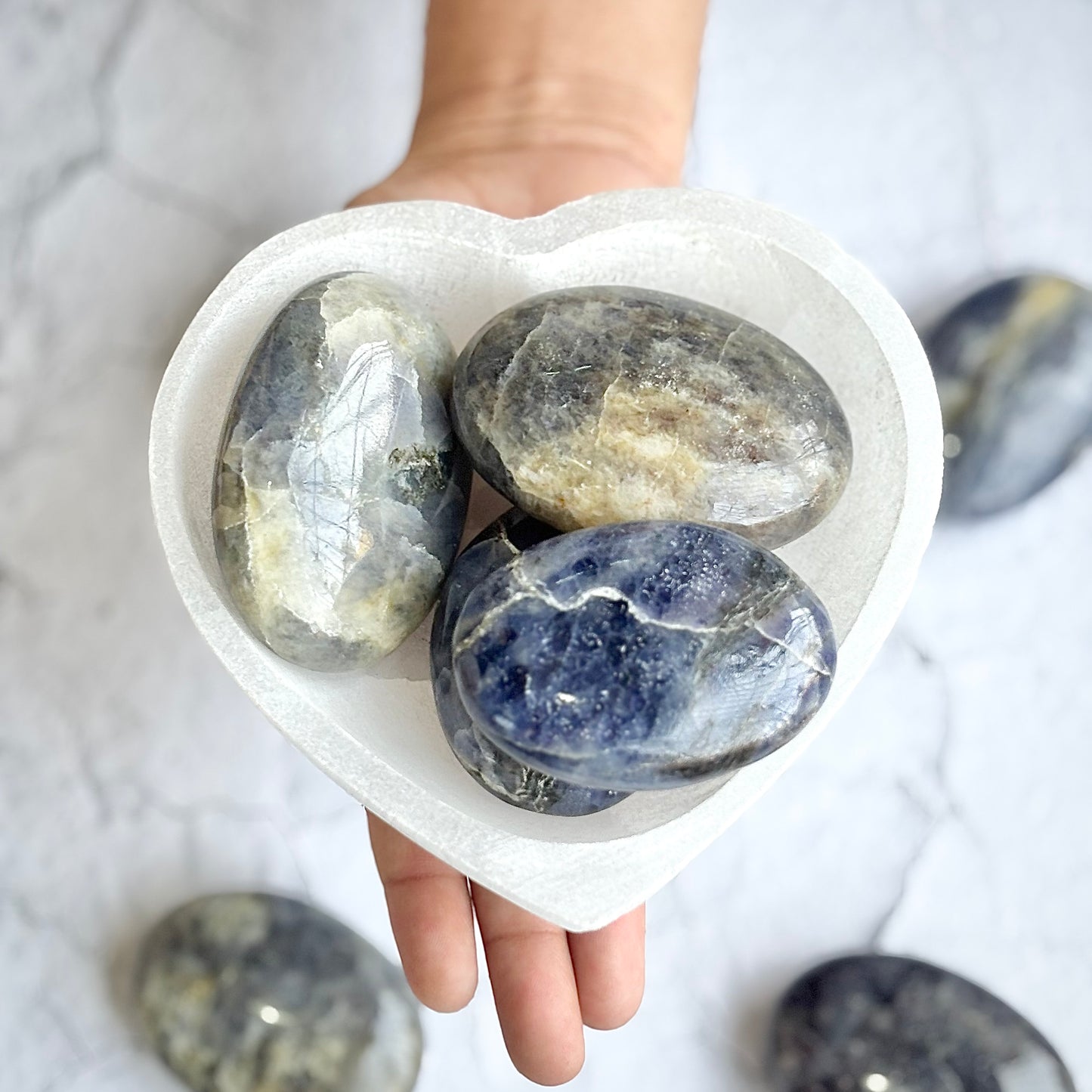 Iolite Palm Stone