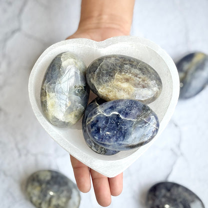 Iolite Palm Stone