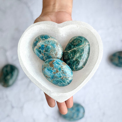 Blue Apatite Palm Stone