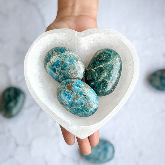 Blue Apatite Palm Stone
