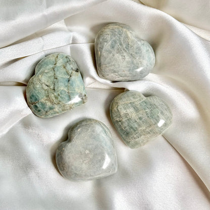 Aquamarine Heart Carving