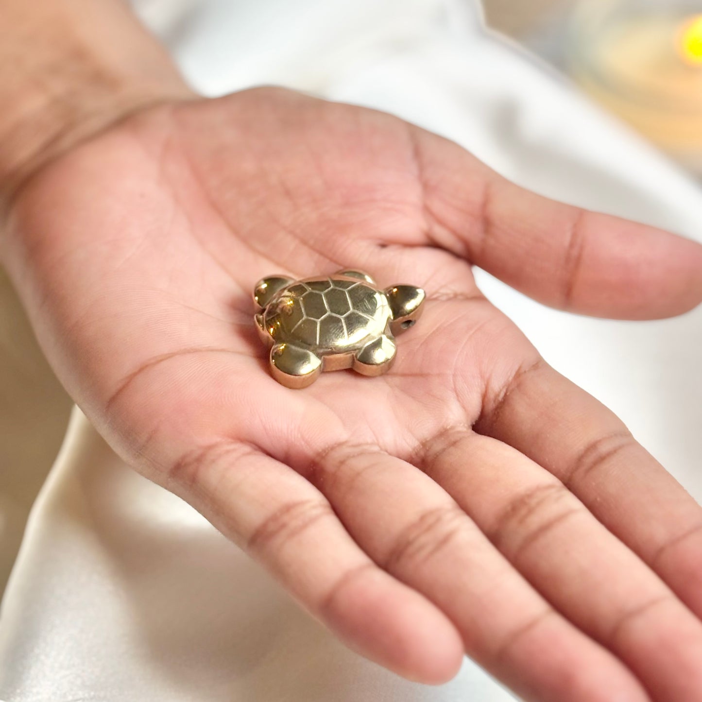 Golden Pyrite Turtle Carving