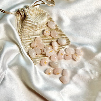 Rose Quartz Runes Set