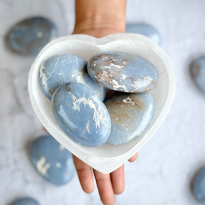 Angelite Palm Stone