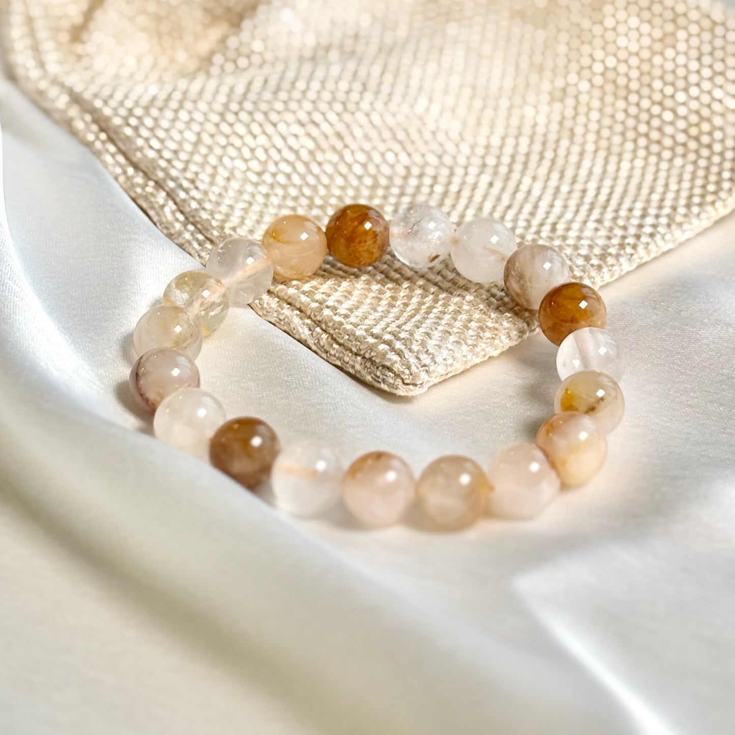 Golden Healer Round Bead Bracelet - 10mm