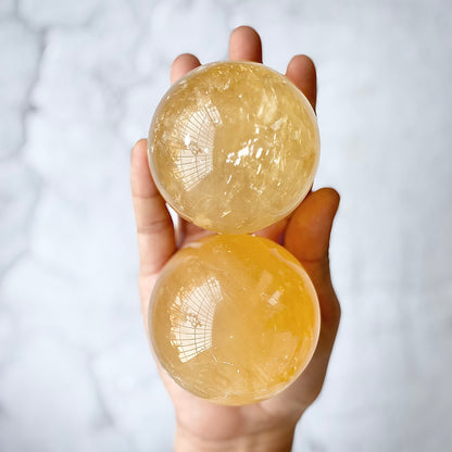 Yellow Calcite Sphere