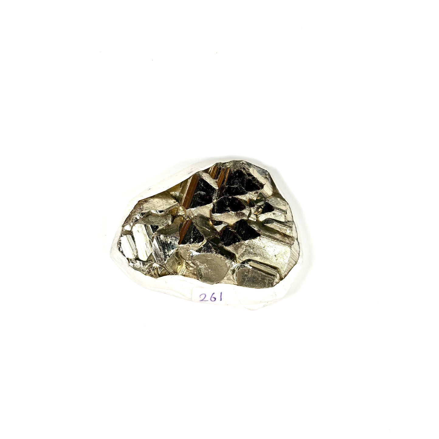 Raw Pyrite Cluster – 261g Metallic Gold Crystal for Luxury Décor