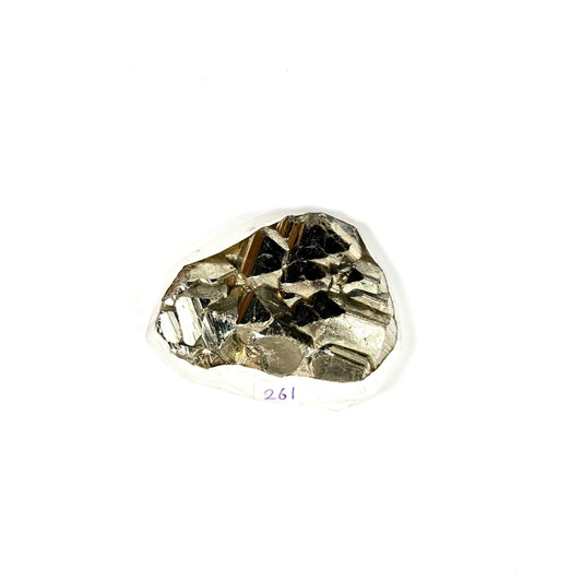 Raw Pyrite Cluster – 261g Metallic Gold Crystal for Luxury Décor