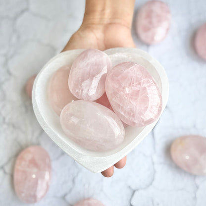 Rose Quartz Palm Stone