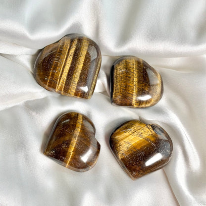 Tiger's Eye Heart Carving