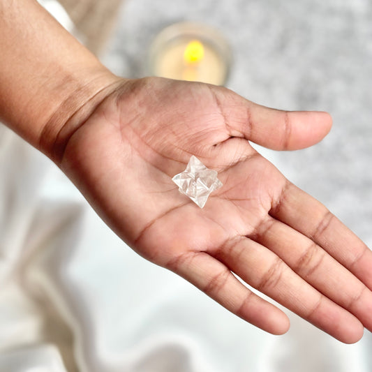 Clear Quartz Merkaba Carving